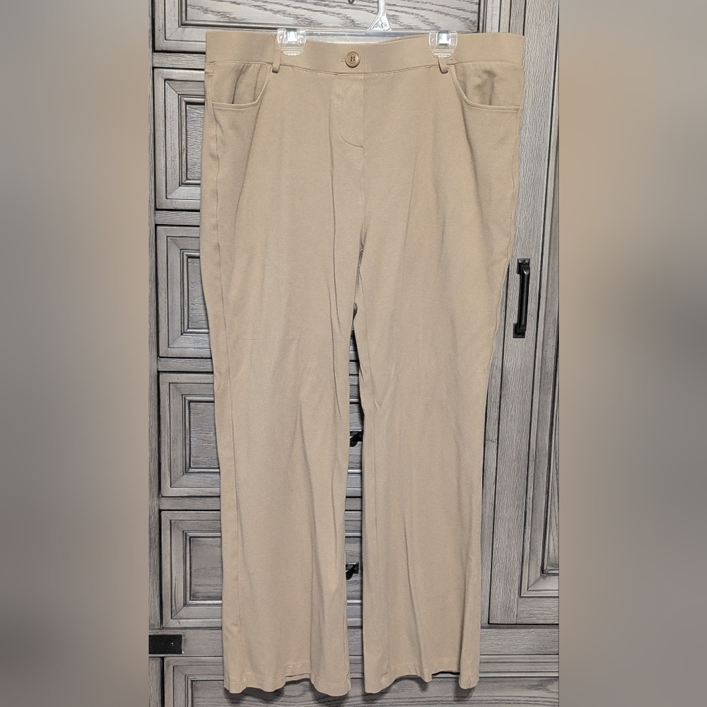 Tan Boot Leg Pants